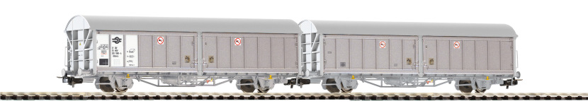 PIKO 54417 - H0 - 2er Set Großraumschiebewandwagen Hillmrrs der MAV; Ep. V
